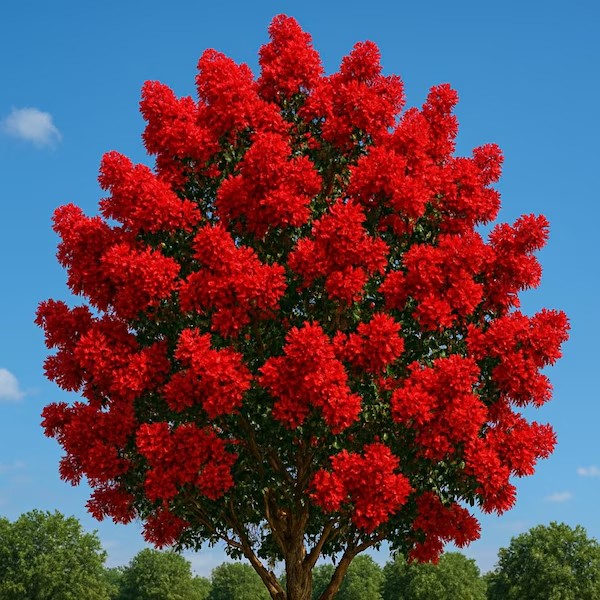 Dynamite Crape Myrtle Tree | Red Blooms